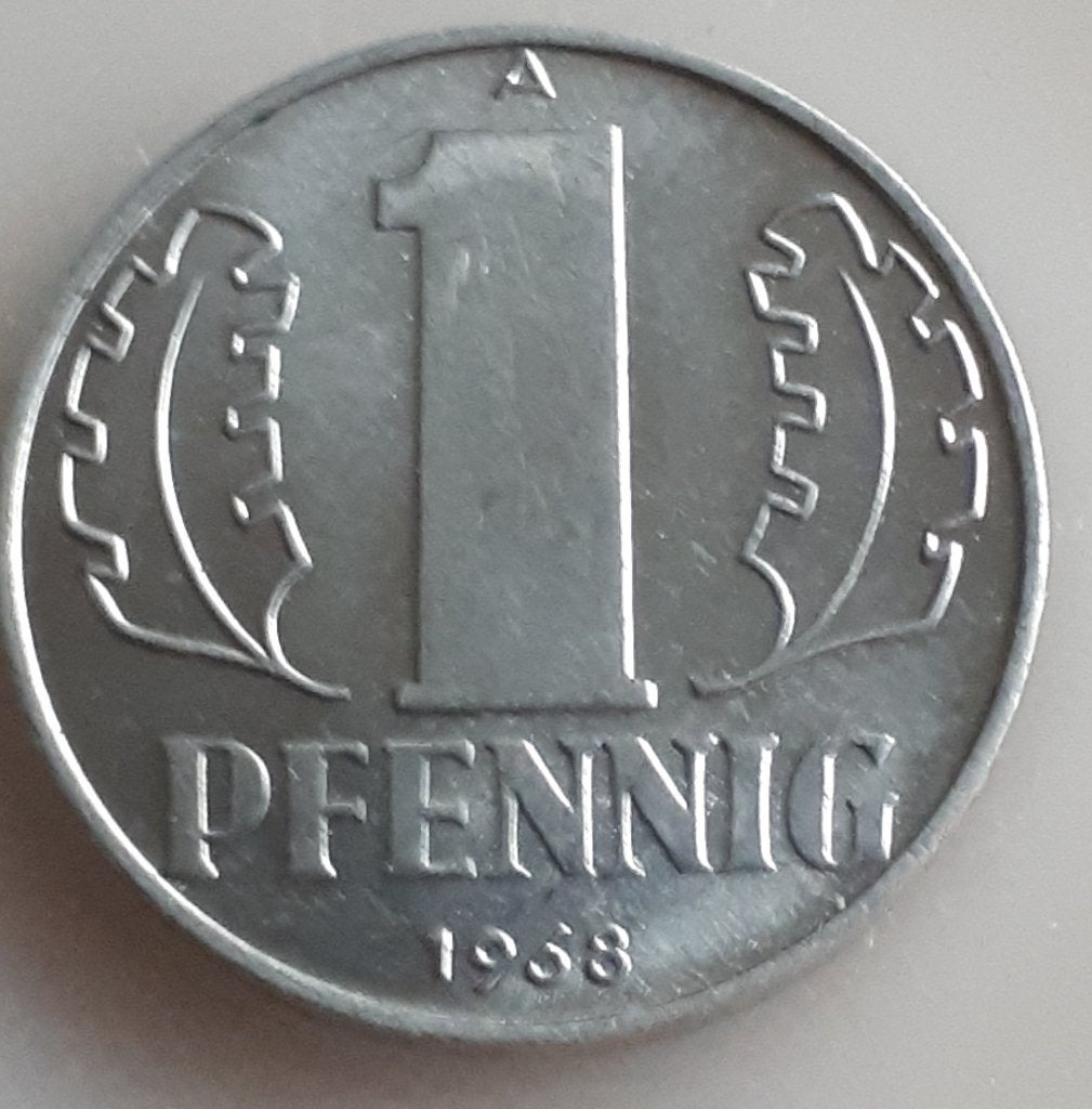 ALLEMAGNE/RDA : 1 PFENNIG 1968 À 8,1 KM !, Enlèvement ou Envoi, Allemagne, Monnaie en vrac
