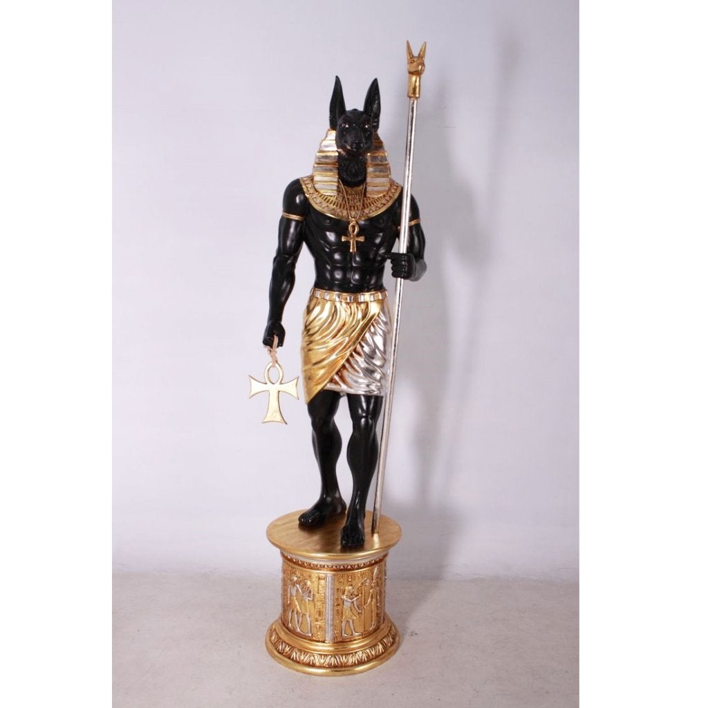 Statue égyptienne Anubis avec socle — Égypte Hauteur 239 cm, Enlèvement, Neuf