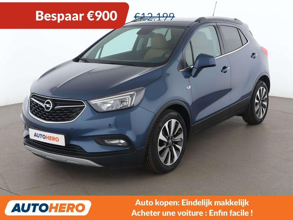 Opel Mokka X 1.4 Turbo Innovation Start/Stop (bj 2017), Auto's, Voorwielaandrijving, Zwart, Leder, 1394 kg