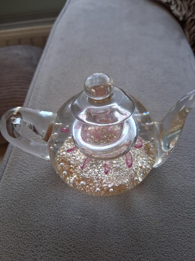 Glazen decoratief theepotje, Ophalen of Verzenden