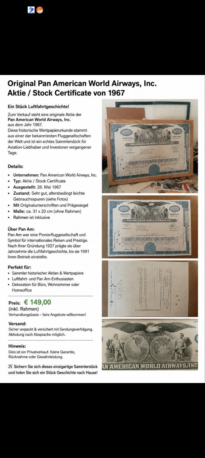 1967, Postzegels en Munten, Aandelen en Waardepapieren, Ophalen of Verzenden
