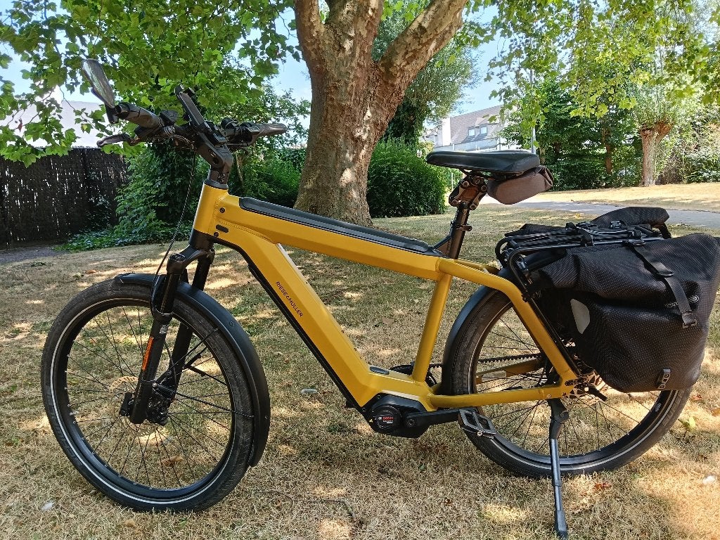 Riese & Muller Supercharger GT vario HS 56 Curry Matt, 55 tot 59 cm, Ophalen, Gebruikt, 50 km per accu of meer
