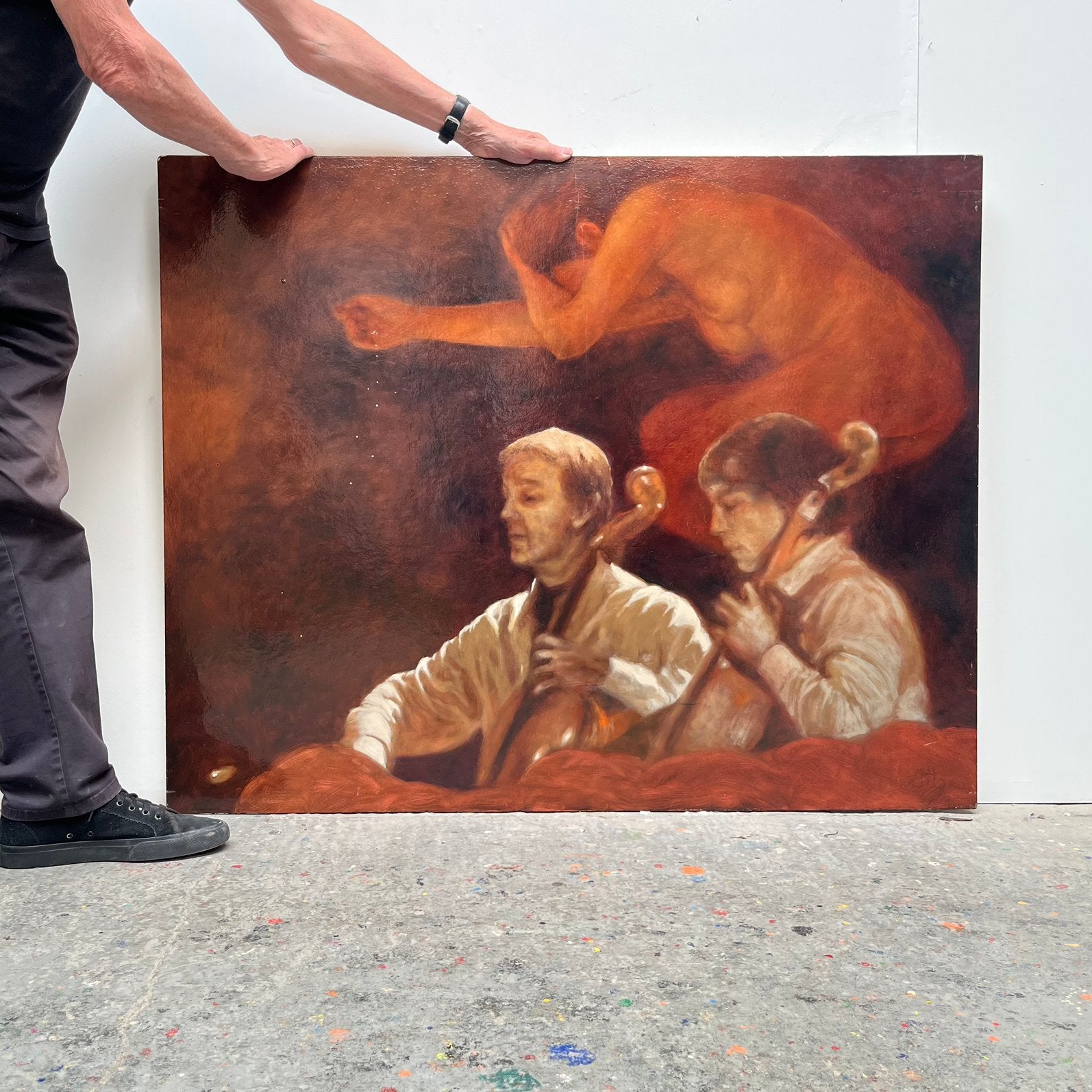 Olieverf schilderij, Antiek en Kunst, Ophalen