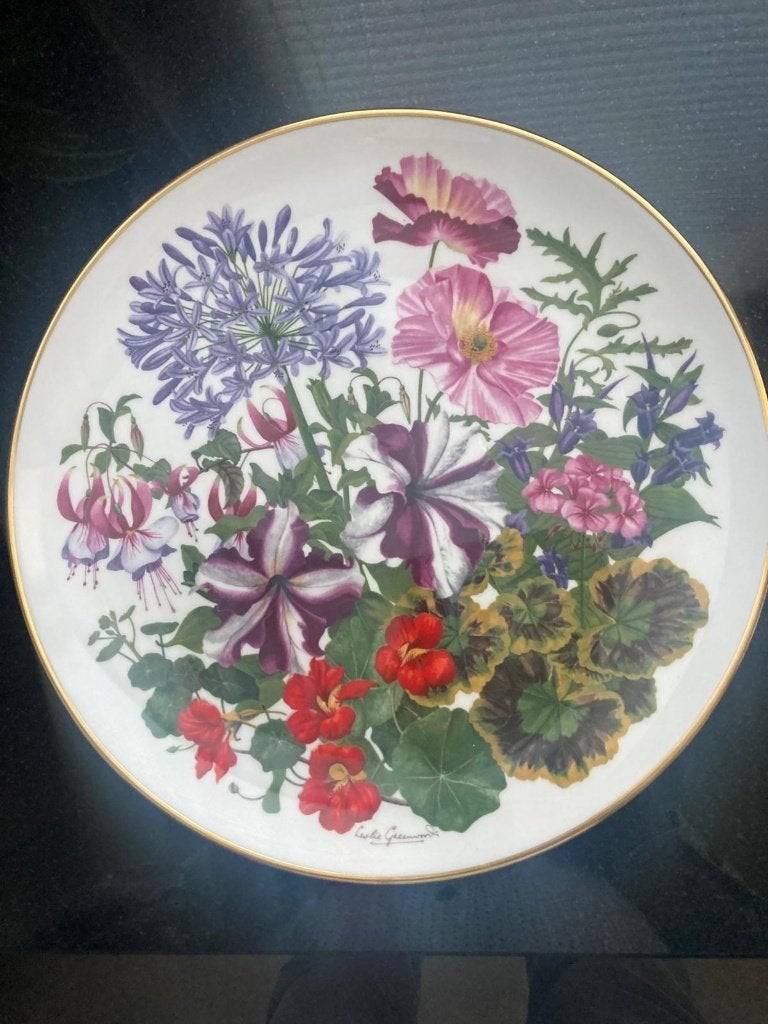 Wedgwood FLOWERS OF THE YEAR AUGUST, Franklin Porselein 1978, Ophalen of Verzenden