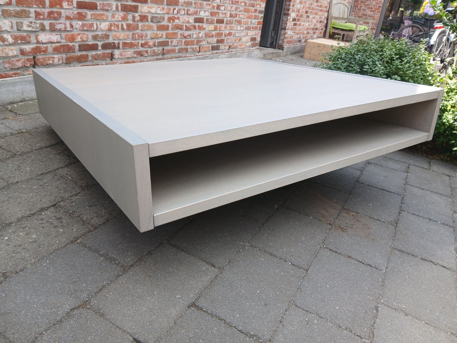 nieuw vol eiken salontafel "zymbioz", Maison & Meubles, Neuf, 100 à 150 cm, Carré, 100 à 150 cm