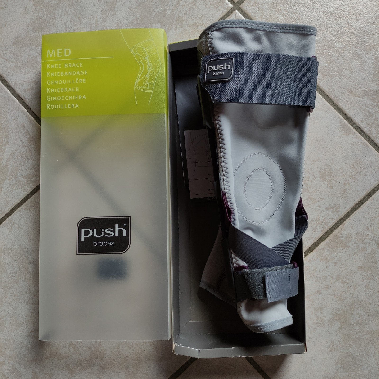 Push braces - Bandage pour genoux Med taille 3., Divers, Orthèses, Enlèvement, Comme neuf