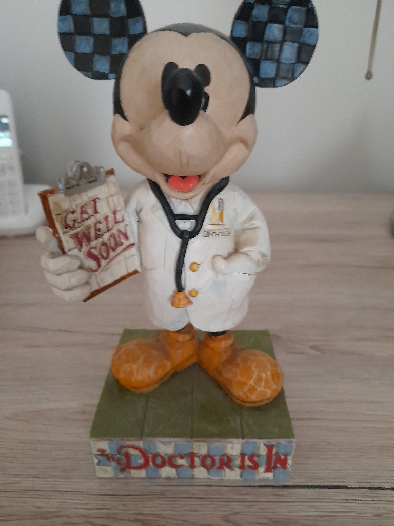 miniatuur mickey mouse 22cm, Ophalen, Mickey Mouse, Zo goed als nieuw, Beeldje of Figuurtje