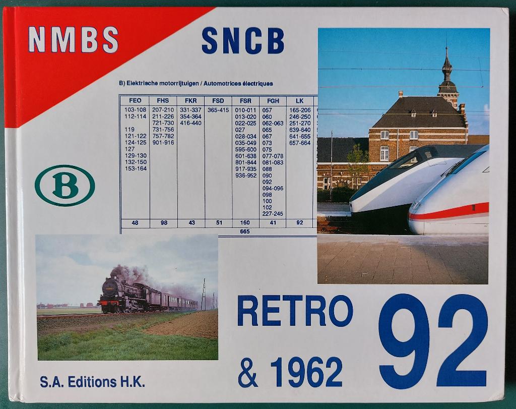 NMBS SNCB RETRO 1992&1962, Collections, Enlèvement ou Envoi, Comme neuf, Train, Livre ou Revue