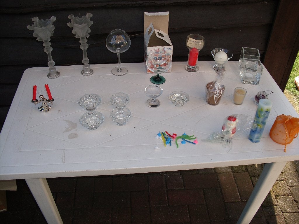 kandelaars en kaarsen, Enlèvement, Neuf, Verre, Chandelier