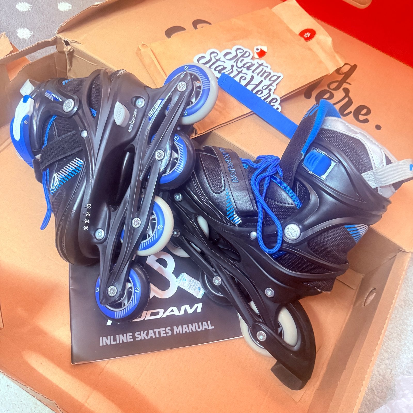 "AUDAM inline skates maat 33-36, verstelbaar – nieuw, Ophalen, Nieuw