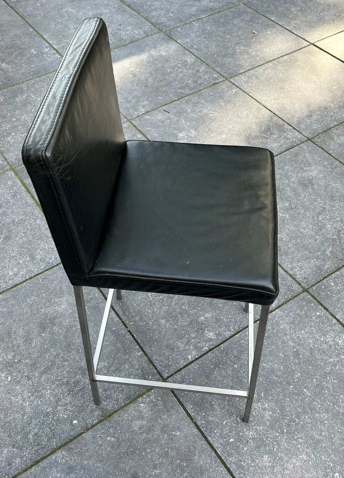 Barkruk, Huis en Inrichting, Ophalen, Gebruikt, 60 tot 90 cm, Leer