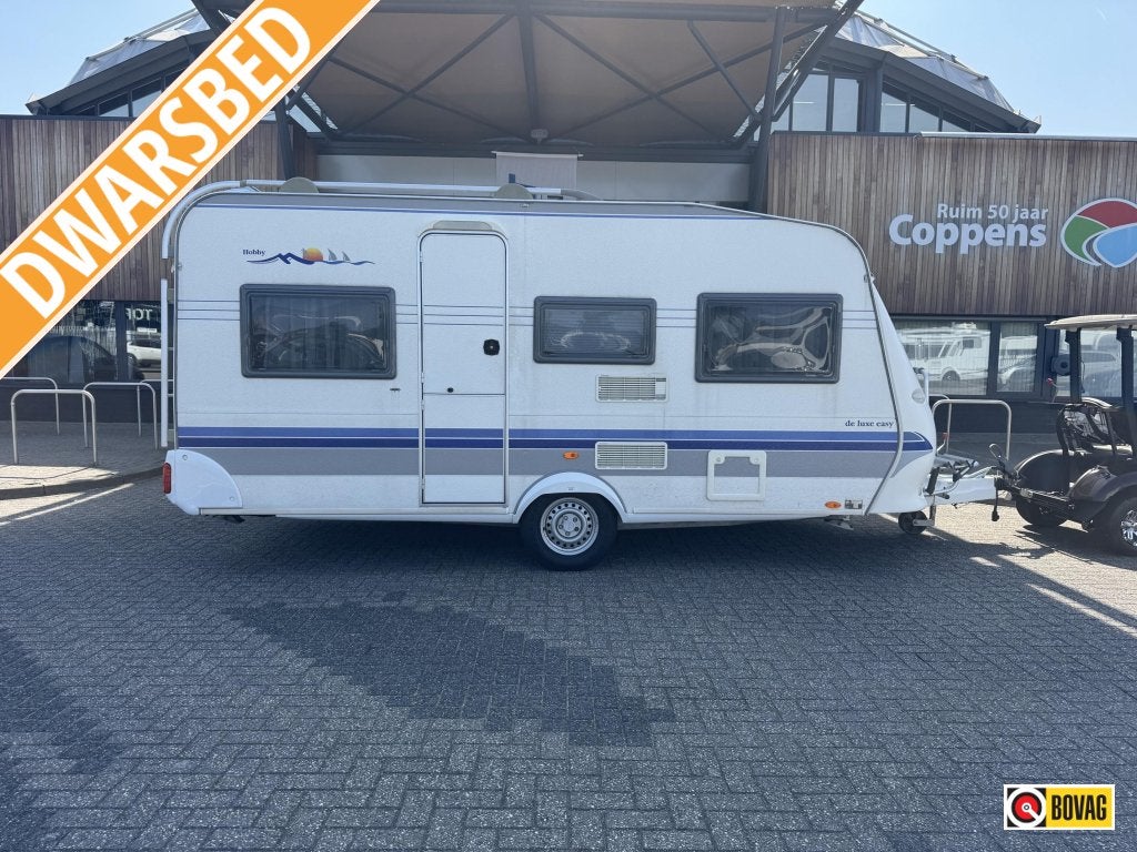 Hobby De luxe Easy 450 UF 2003 DOREMA 240 TENT!, Caravans en Kamperen, Caravans, tot en met 4, 750 - 1000 kg, Rondzit, Hobby, Vast bed