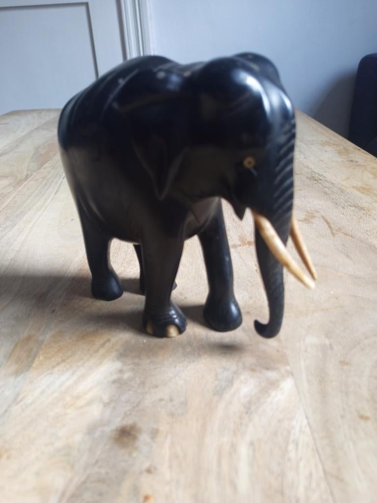 Elephant en ebene, Antiquités & Art, Enlèvement ou Envoi