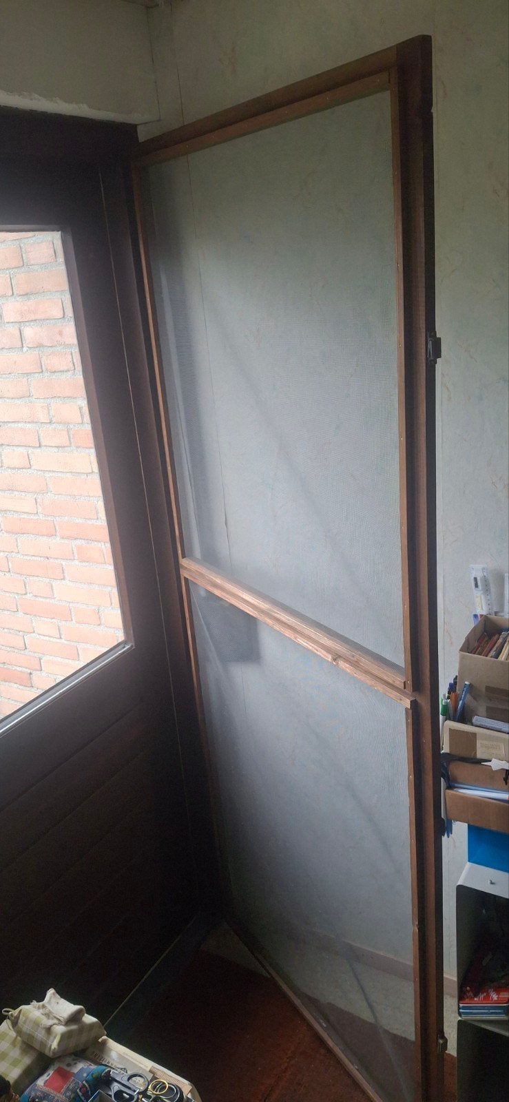 Porte moustiquaire 89,020,6 cm, en verre, complète, Porte moustiquaire, Comme neuf, Enlèvement, 80 à 100 cm