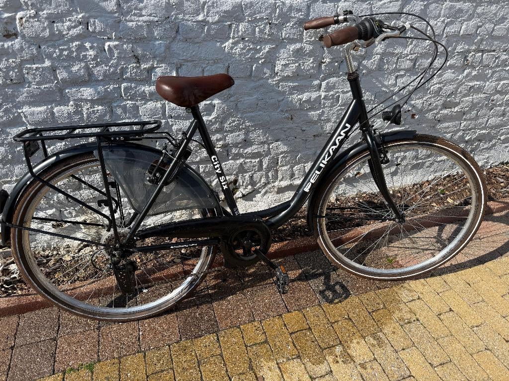 Pelikaan City Six Zwart, Fietsen en Brommers, Versnellingen, Ophalen, Overige merken, 53 tot 56 cm