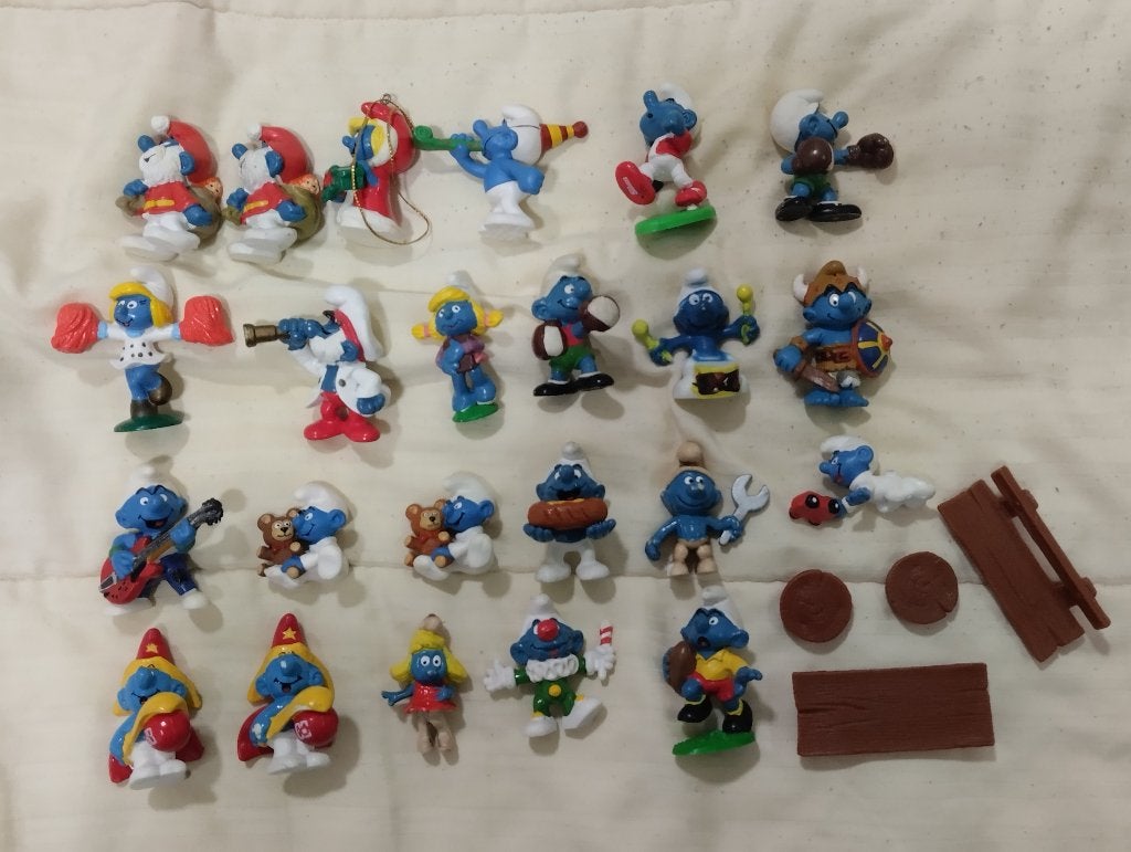 smurfen, apart of in 1 lot deel 4, Ophalen of Verzenden, Gebruikt, Overige Smurfen, Poppetje, Figuurtje of Knuffel