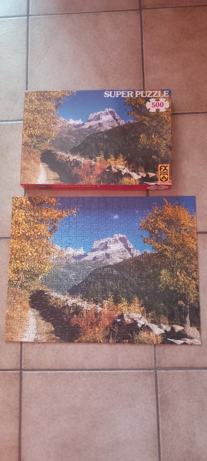 Puzzle Schmid 500 pièces - Dolomites de Cima Brenta, Hobby & Loisirs créatifs, Enlèvement ou Envoi, 500 à 1500 pièces, Comme neuf