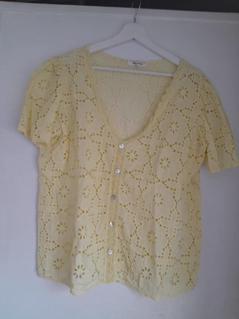 Blouse Bel & Bo geel, Verzenden, Geel, Zo goed als nieuw, Maat 46/48 (XL) of groter