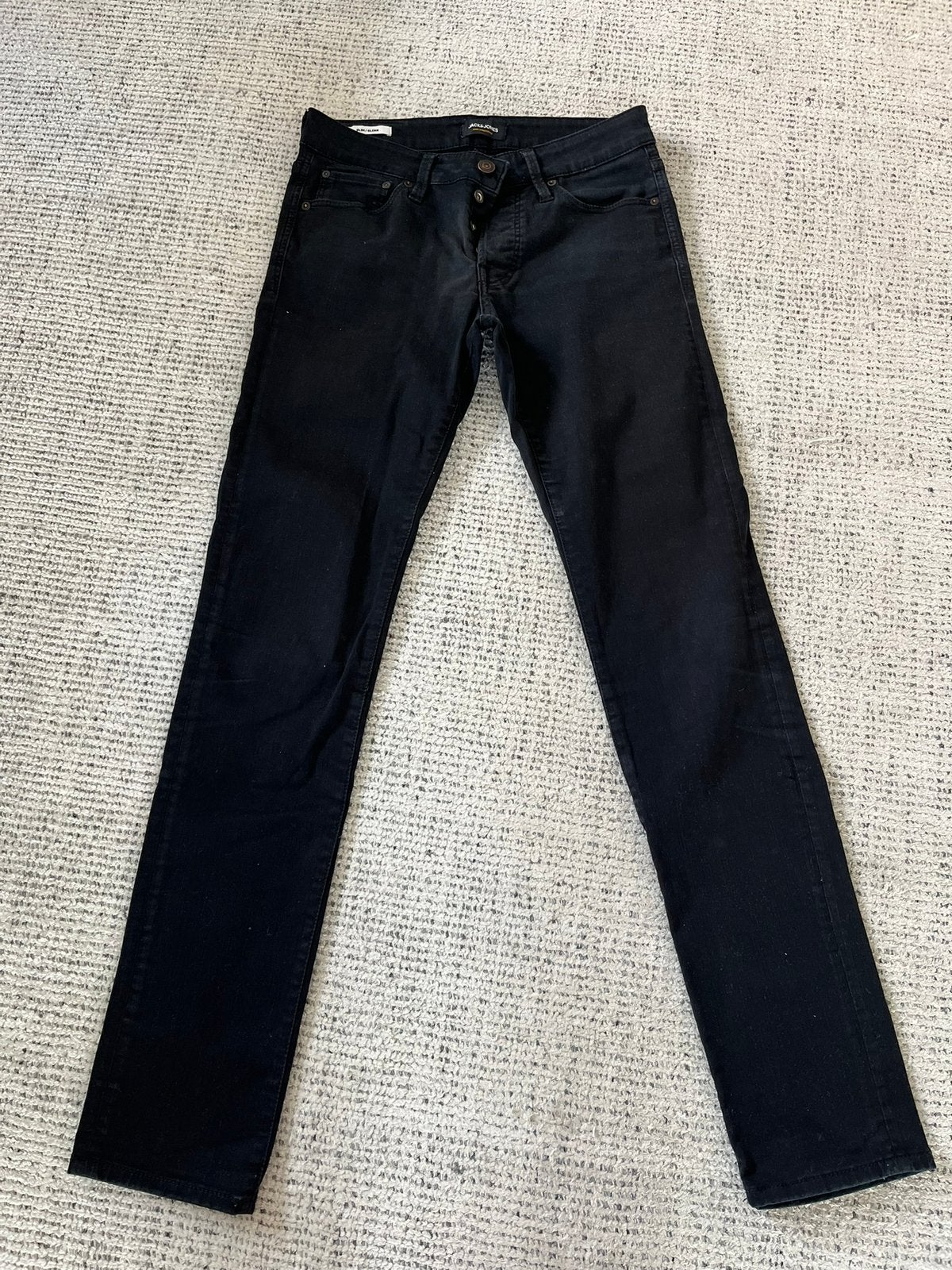Zwarte jeansbroek 30/34, Enlèvement ou Envoi, Porté, Noir, W32 (confection 46) ou plus petit