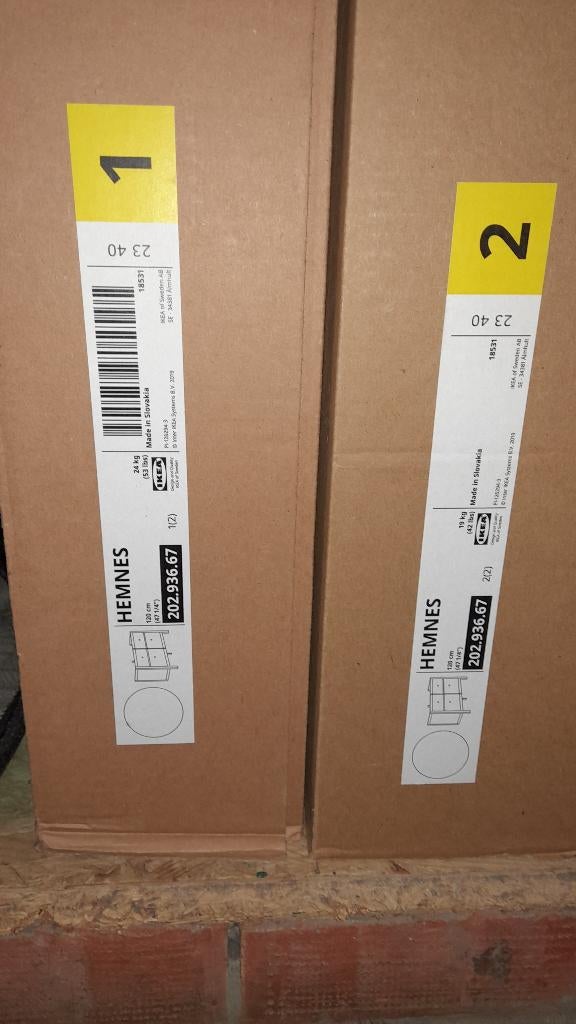 Wastafel meubel HEMNES IKEA 120x47x83 202.936.67 (HEMNES), Maison & Meubles, Salle de bain | Meubles de Salle de bain, Neuf, Meuble lavabo