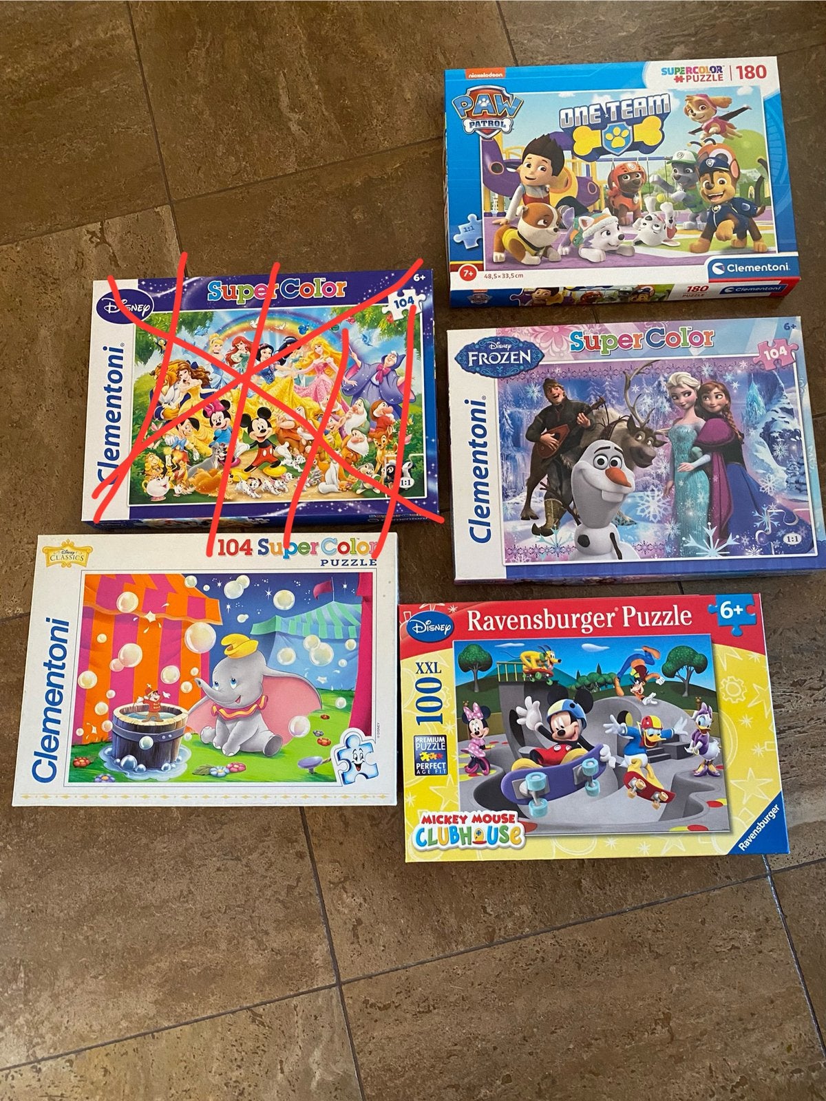 4 puzzels, Ophalen of Verzenden, Meer dan 50 stukjes, Gebruikt, 6 jaar of ouder