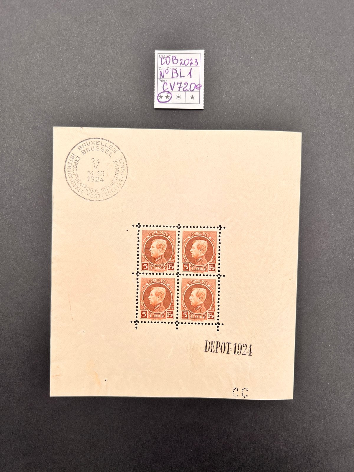 Belgique – Bloc BL1 – MNH – COB 2023, Enlèvement ou Envoi, Non oblitéré, Autre, Neuf