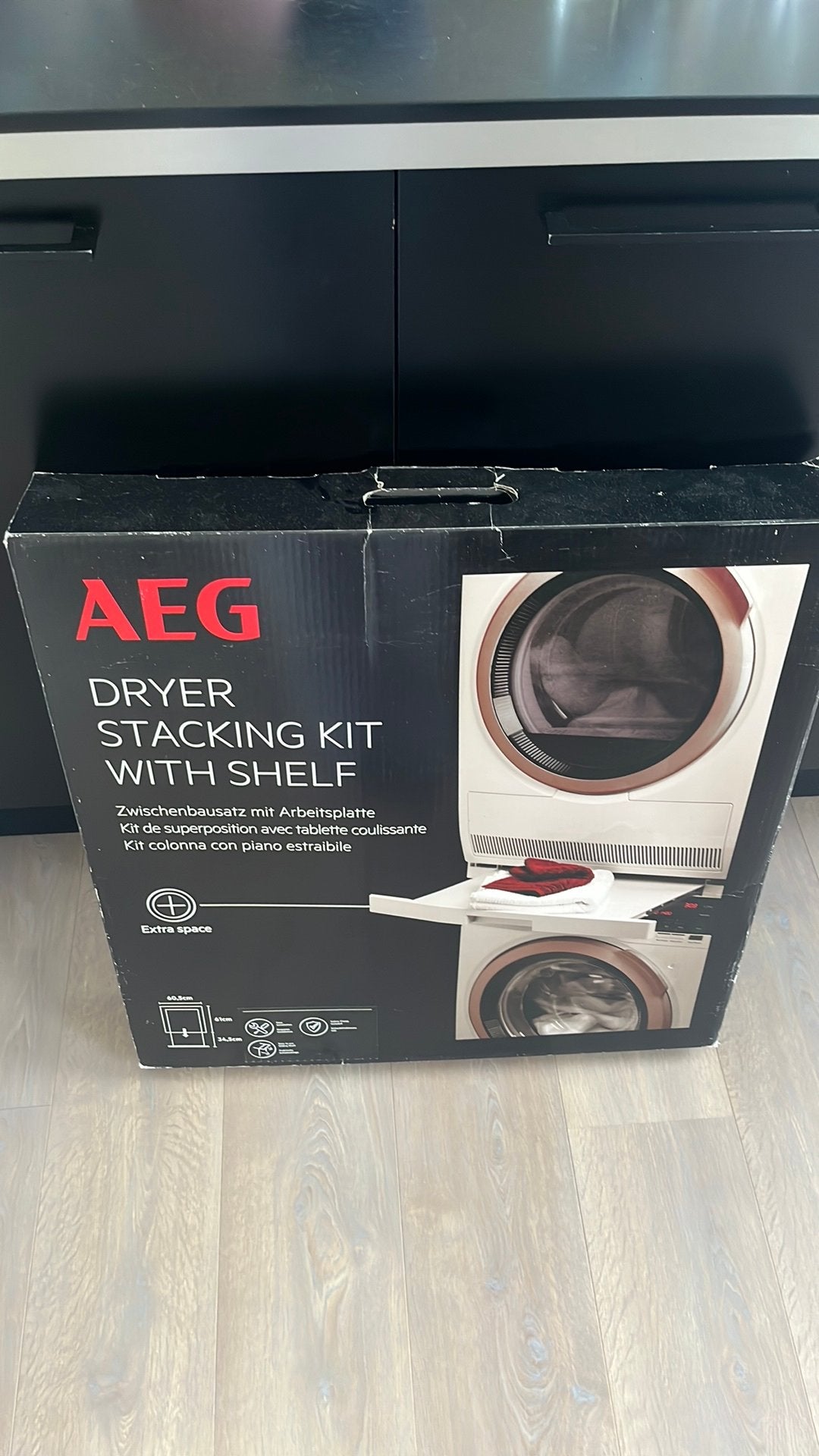 Tussenstuk/stapelkit wasmachine-droogkast AEG, Ophalen, Nieuw