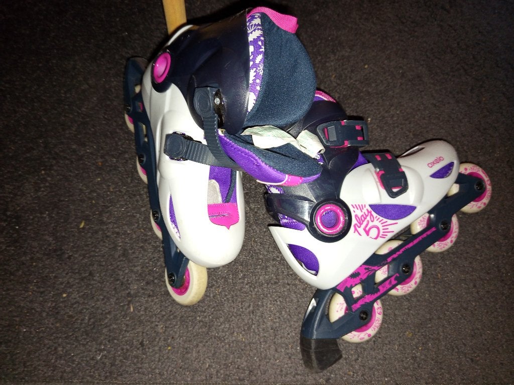 Rollers fille 32-34, Sport en Fitness, Skeelers, Kinderen, Zo goed als nieuw, Inline skates 4 wielen, Ophalen