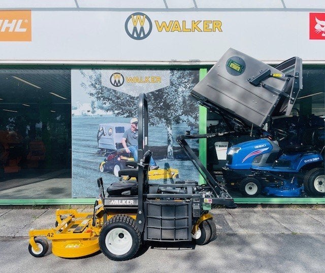 Walker zitmaaier MD21d stockactie, Tuin en Terras, Zitmaaiers, Nieuw, 120 cm of meer, Elektrische starter, Mulchfunctie, Opvangzak