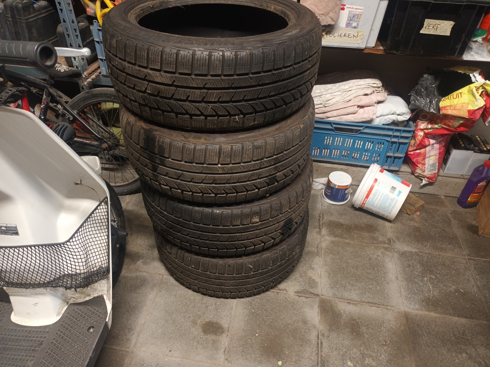 Pneus d'hiver Bridgestone 225 45 r17 91h, Enlèvement, Pneus hiver