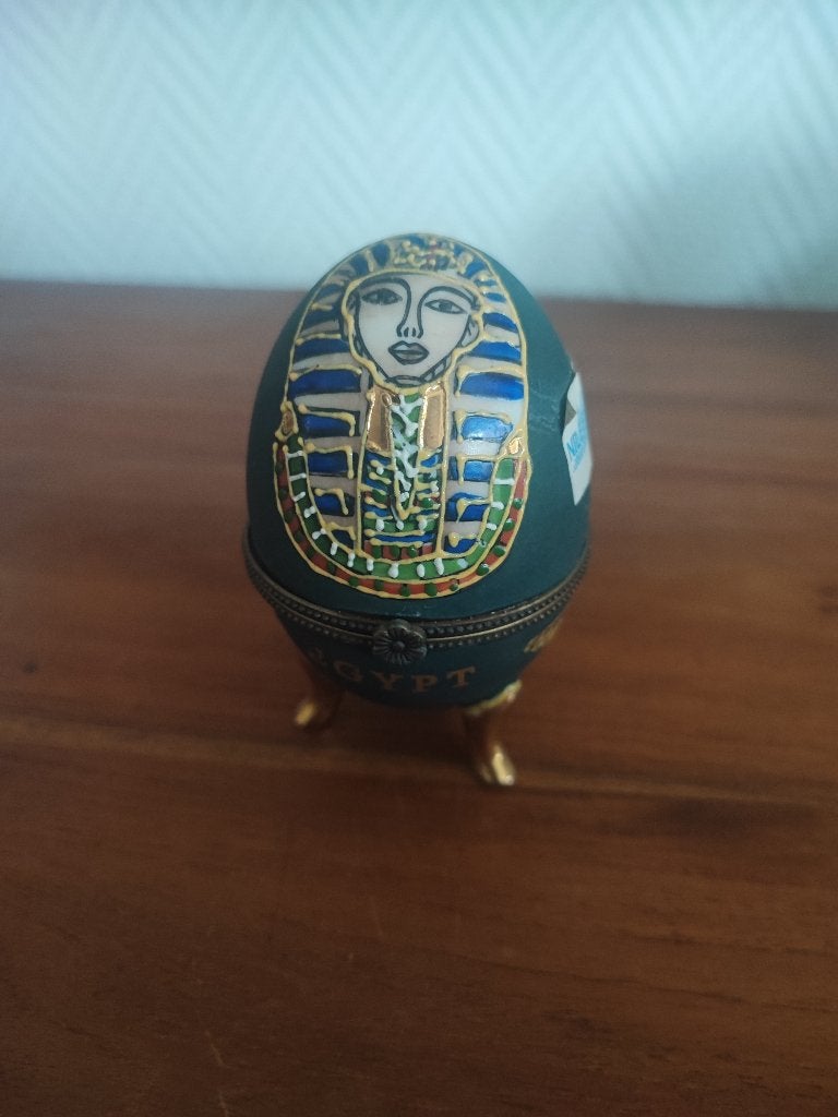 Oeuf vintage en porcelaine de style Fabergé Egypte, Enlèvement ou Envoi