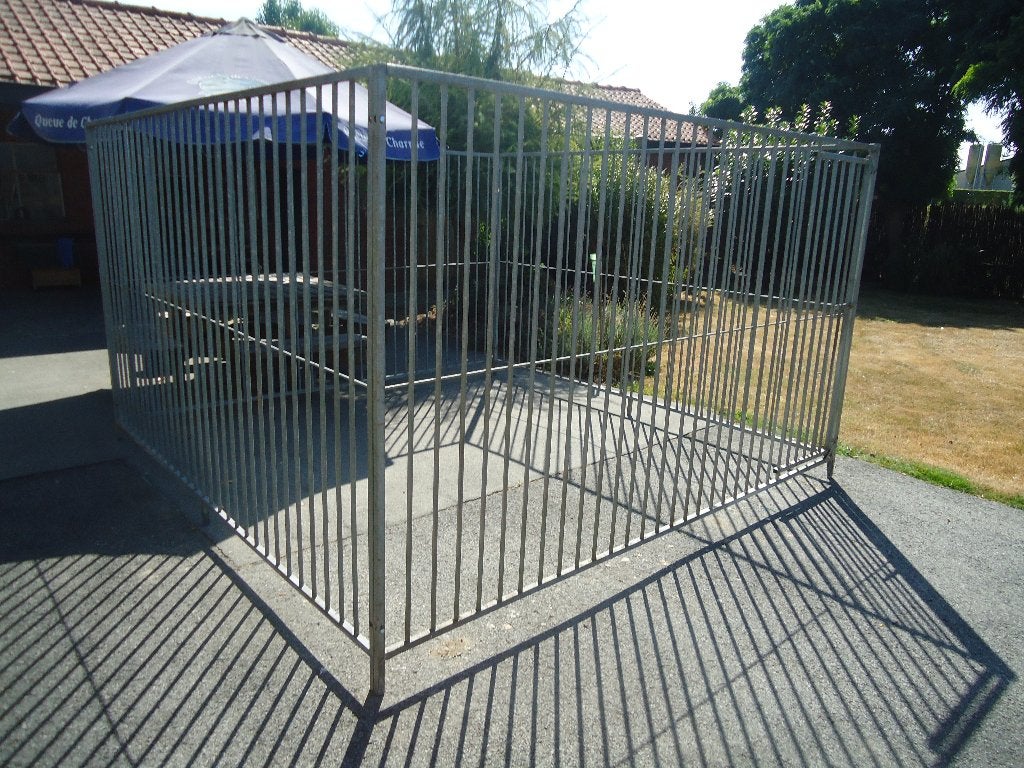 Hondenren 3 meter op 3 meter en 184 cm hoog, Comme neuf, Enlèvement, 100 cm ou plus, Chenil chien