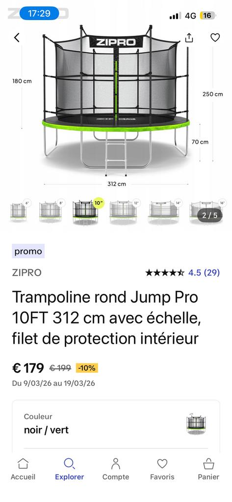 Trampoline, Enlèvement, Comme neuf