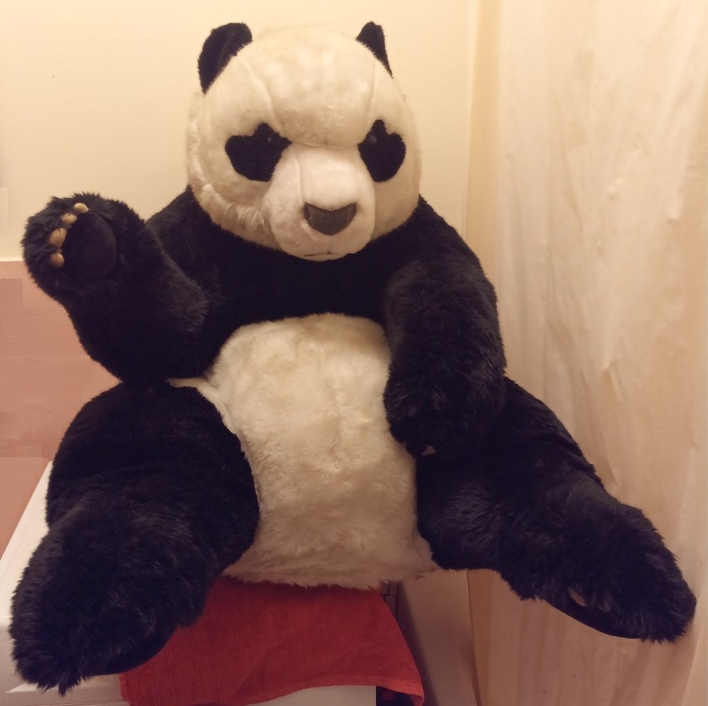 Panda - grooooote pluchen pandabeer, Collections, Ours & Peluches, Enlèvement, Comme neuf, Ours en tissus, Autres marques
