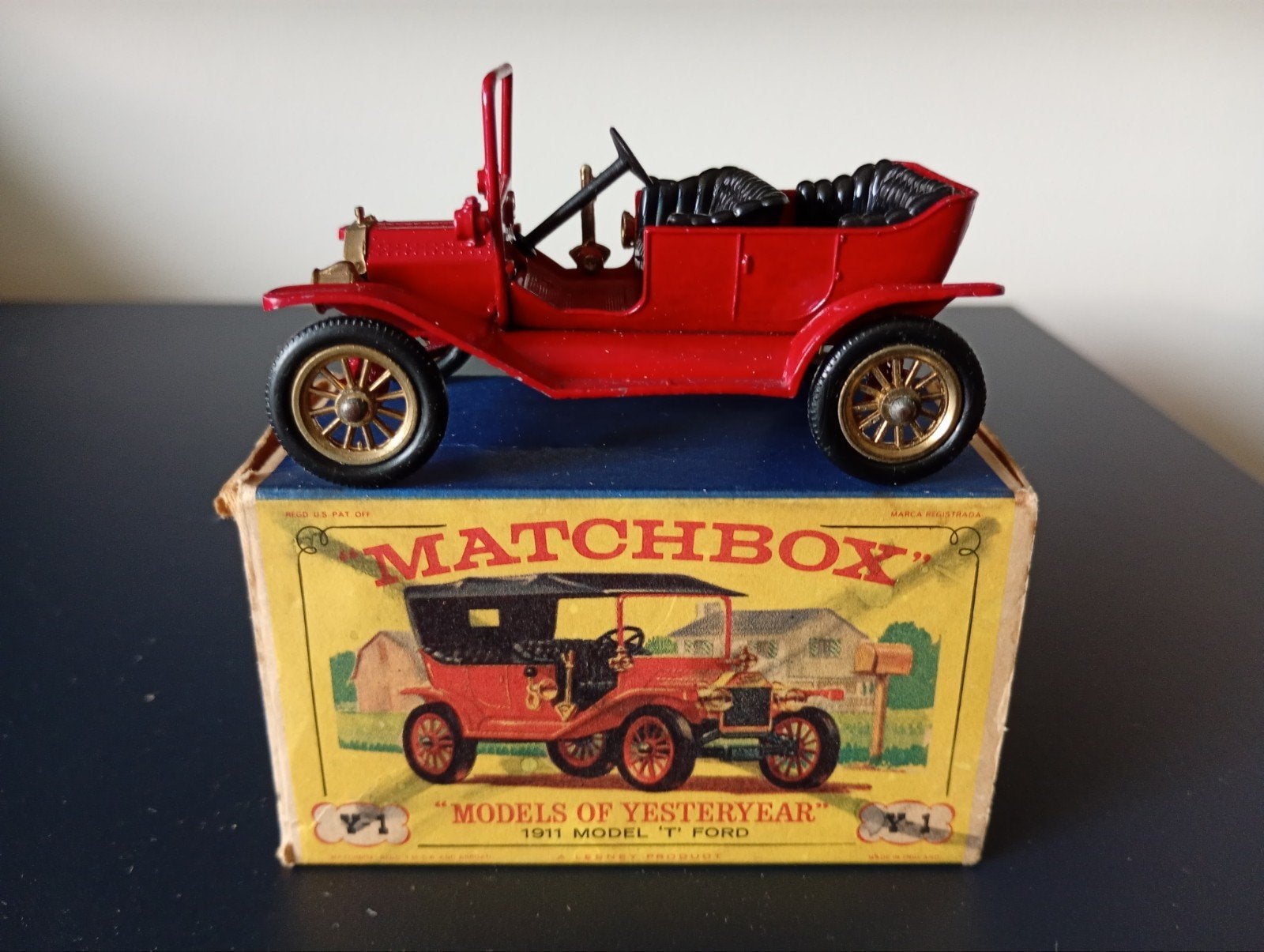 Modèles Matchbox d'antan Y-1 1911 Model T Ford, Enlèvement ou Envoi, Comme neuf, Matchbox