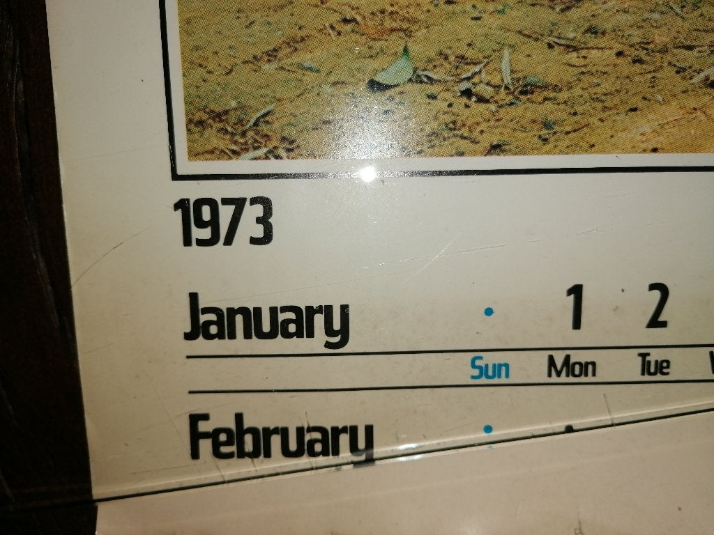 Jaarkalender Honda 1973, Enlèvement, Calendrier annuel, Comme neuf