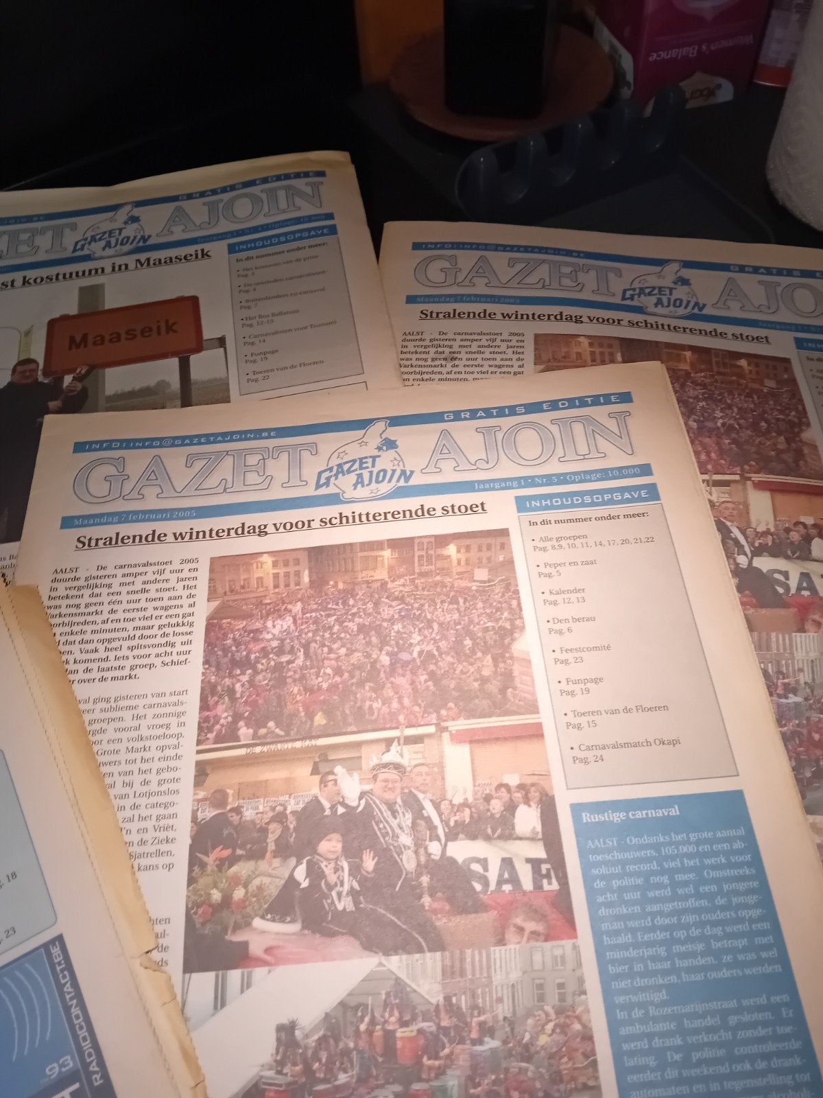 Te koop 7 stuks GAZET AJOIN 2005, Ophalen, Zo goed als nieuw