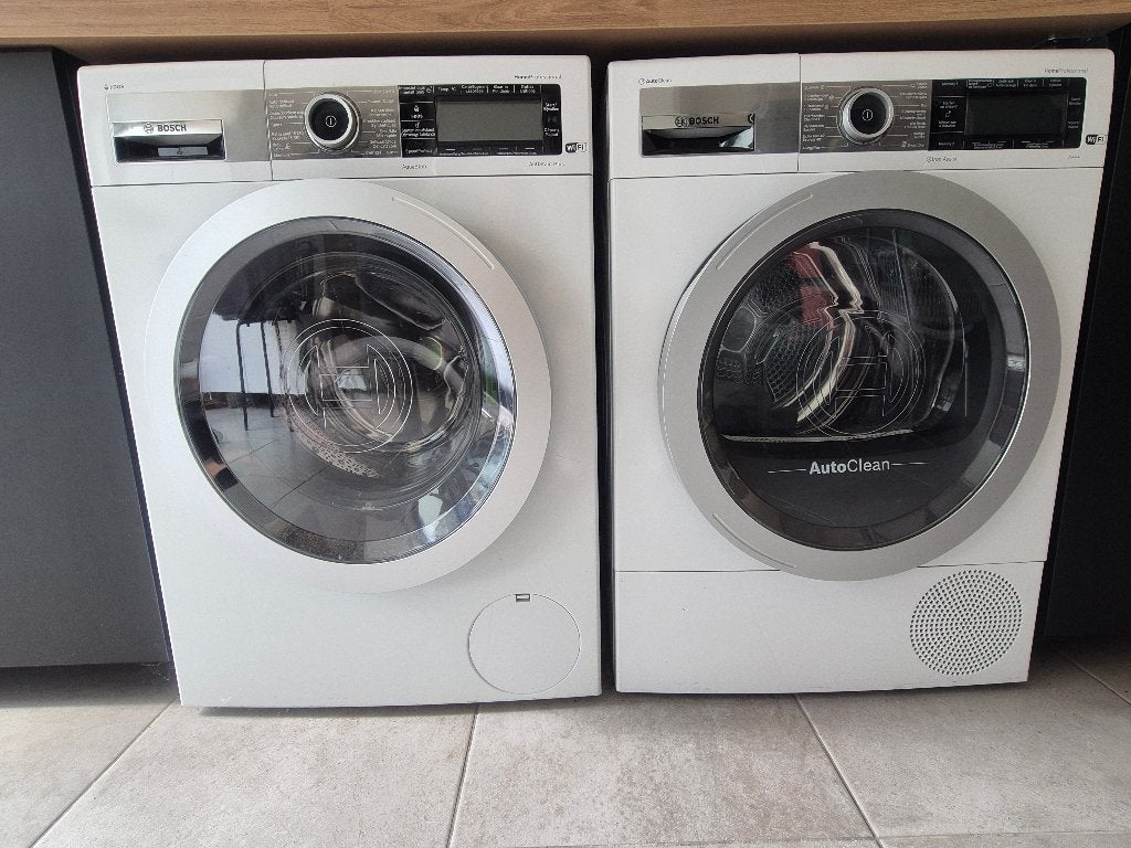 wasmachine en droogkast, Elektronische apparatuur, Wasmachines, Ophalen, 1200 tot 1600 toeren, Gebruikt, 8 tot 10 kg