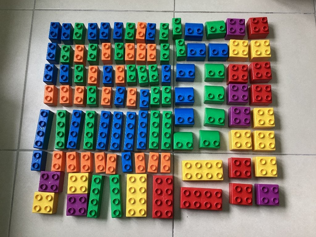 100 lego Quatro blokken, Kinderen en Baby's, Ophalen of Verzenden, Gebruikt, Losse stenen, Lego