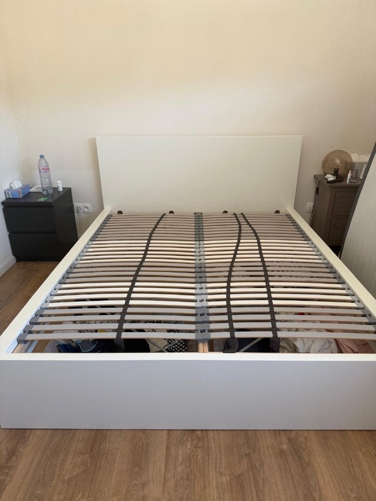2 persoonsbed 160x200, Huis en Inrichting, Slaapkamer | Bedden, Ophalen, Gebruikt, Wit, Tweepersoons