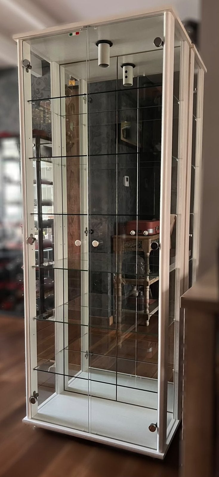 Glazen vitrinekast, Ophalen, Gebruikt, 50 tot 100 cm, 150 tot 200 cm
