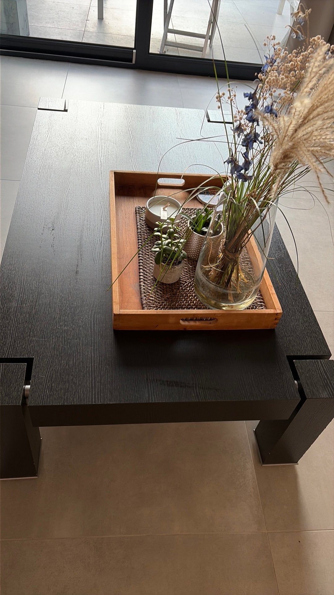 Table basse marron foncé, Maison & Meubles, Enlèvement, Comme neuf