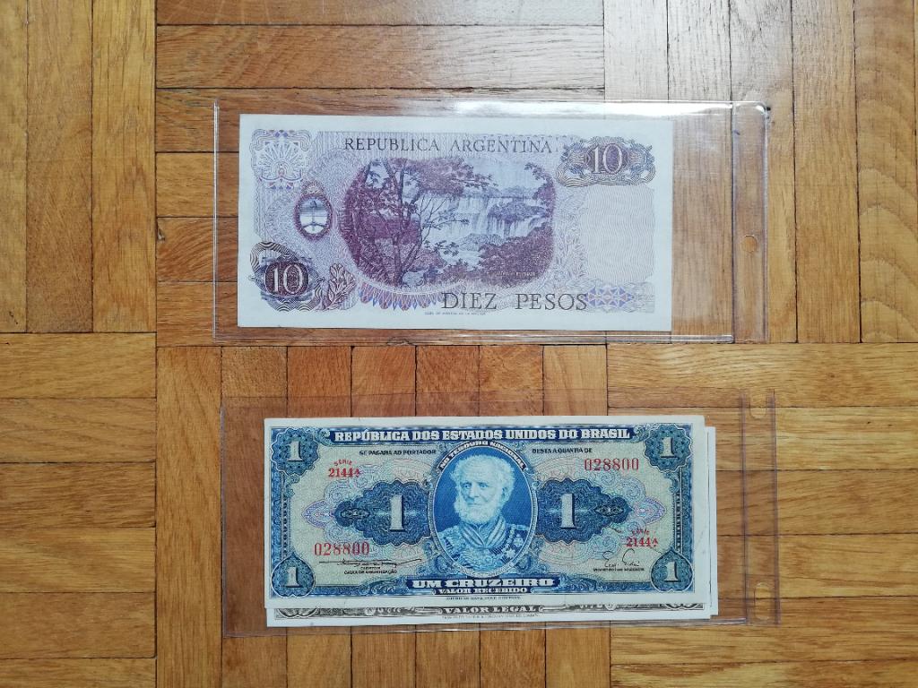 Billets du Brésil et d'Argentine, Timbres & Monnaies, Billets de banque | Amérique, Enlèvement ou Envoi