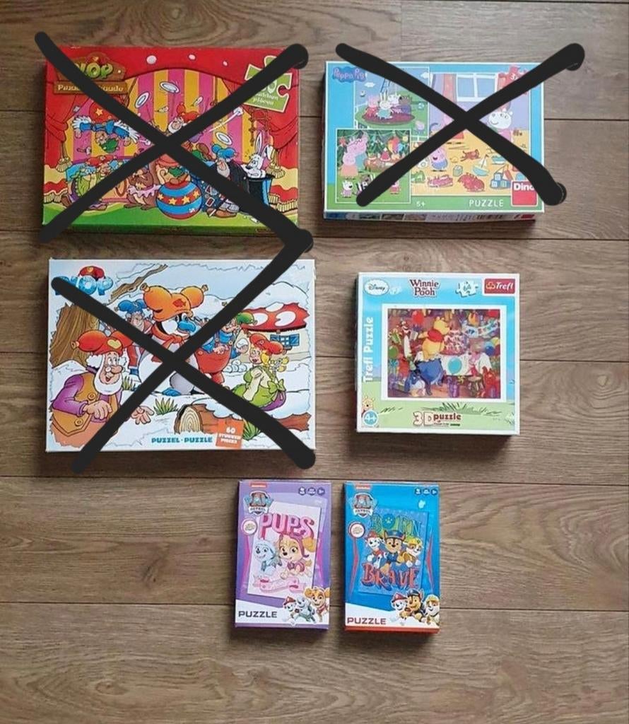 Puzzels (Winnie de Pooh, Paw Patrol), Ophalen of Verzenden, Zo goed als nieuw