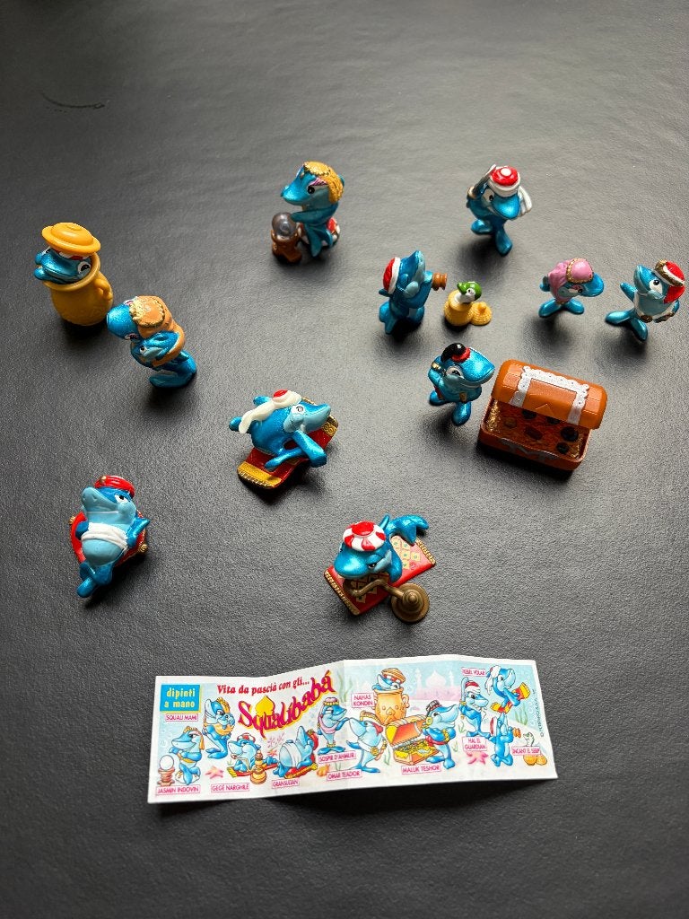 Kinder Squalibaba 1995 – 10 figurines + BPZ dépliant, Collections, Enlèvement ou Envoi, Comme neuf, Figurines