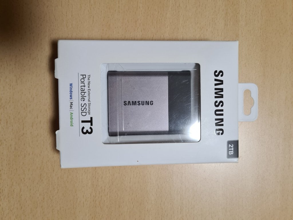 Samsung T3 externe 2 TB SSD, Computers en Software, Harde schijven, SSD, Ophalen of Verzenden, Zo goed als nieuw, Samsung