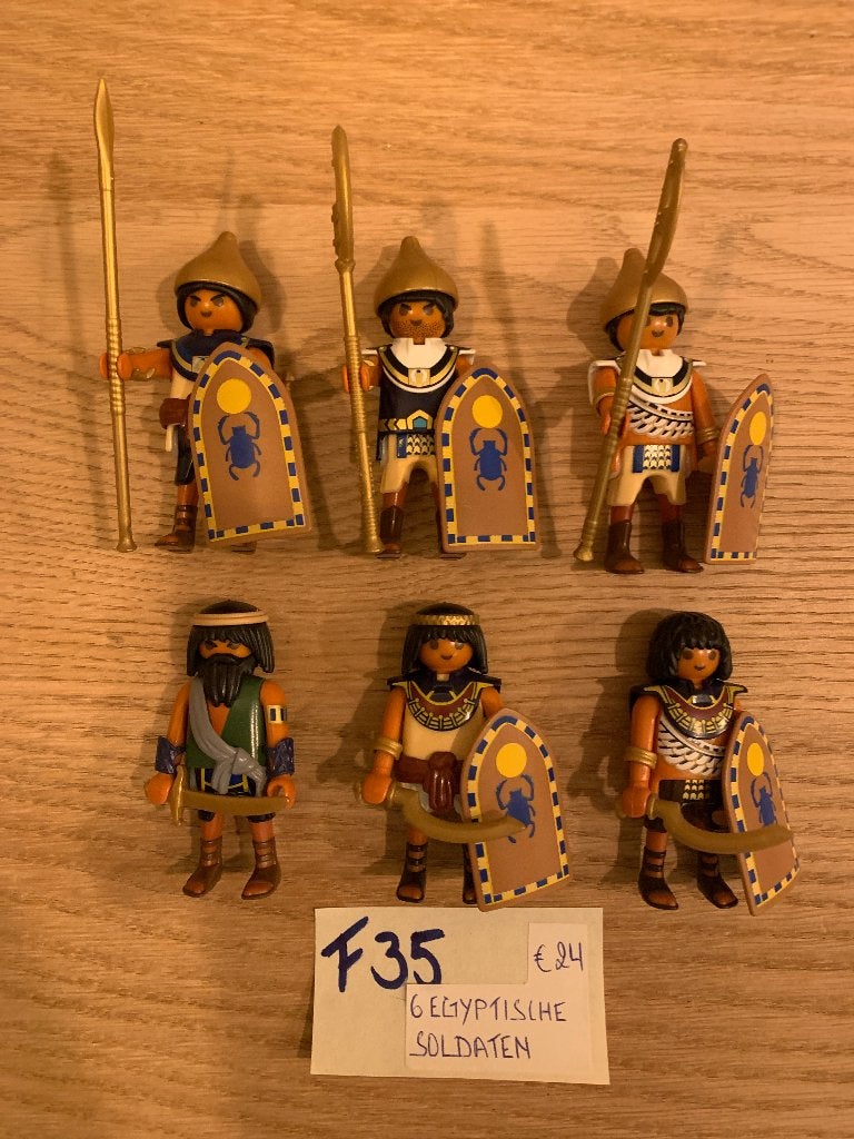 PLAYMOBIL F35: LOT 6 EGYPTISCHE SOLDATEN, Losse onderdelen, Nieuw, Figuren, Historisch