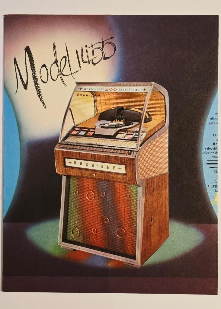 ROCK-OLA Model 1455 Juke-Box 1957 originele mappen, Verzamelen, Ophalen of Verzenden, Gebruikt