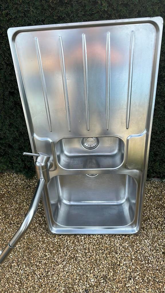 Gootsteen, Ophalen, Gebruikt, Inox, Kraan