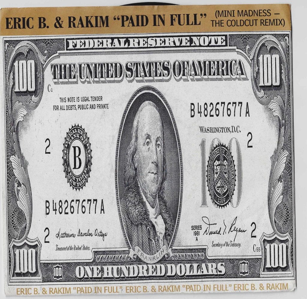 Eric B. & Rakim - Paid in Full - Eric B is on the Cut, Gebruikt, 7 inch, Ophalen of Verzenden, Overige typen